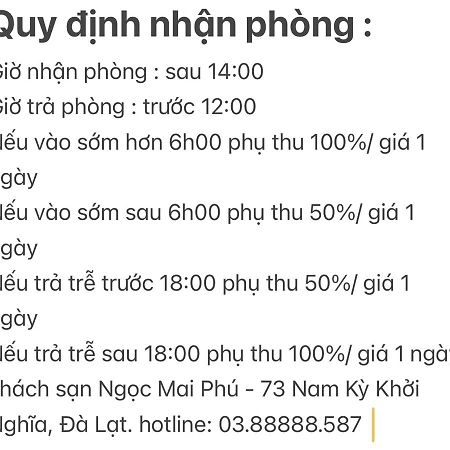 Ngoc Mai Phu Hotel Dalat Exterior photo